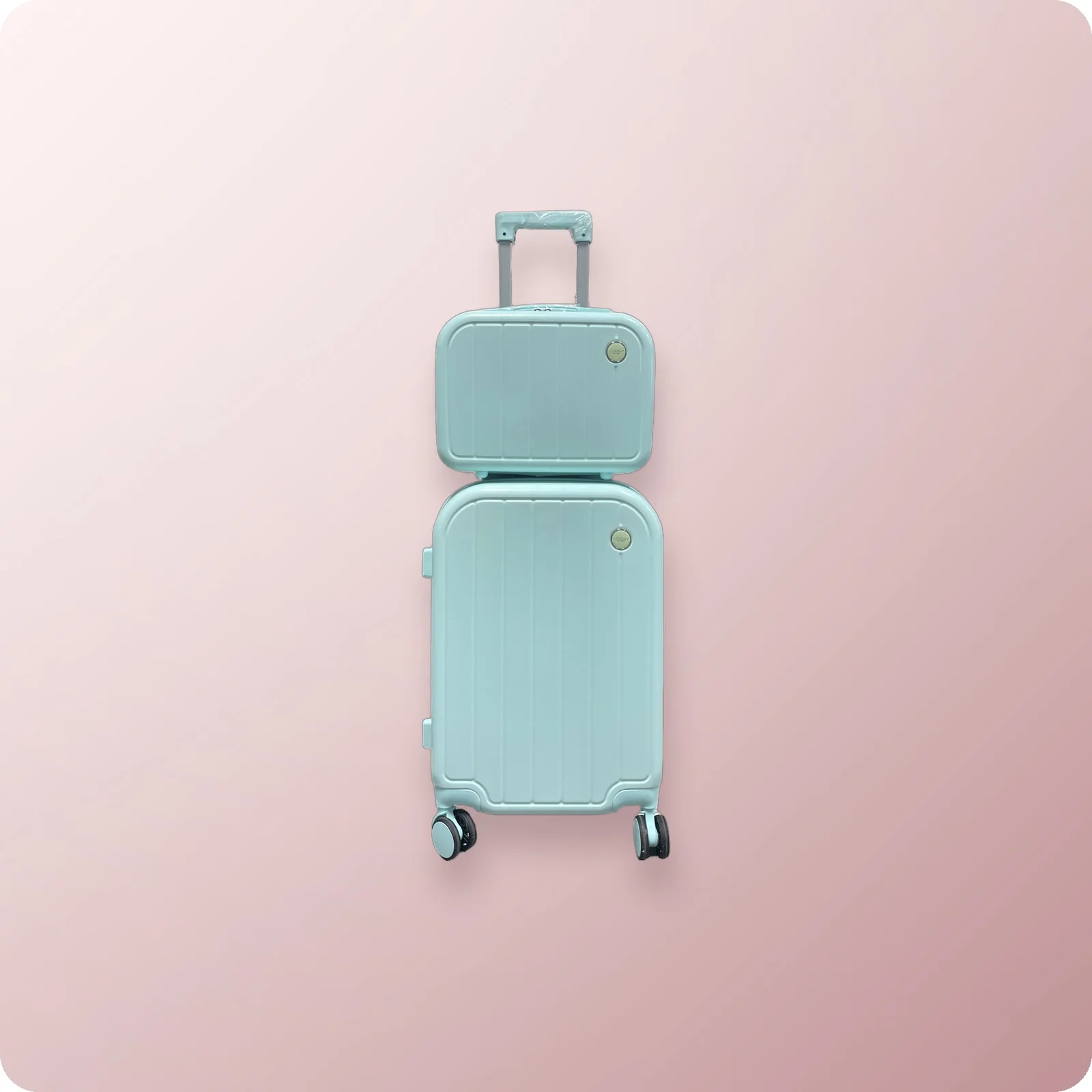 VOESH New York Carry-On Luggage Set (Blue)